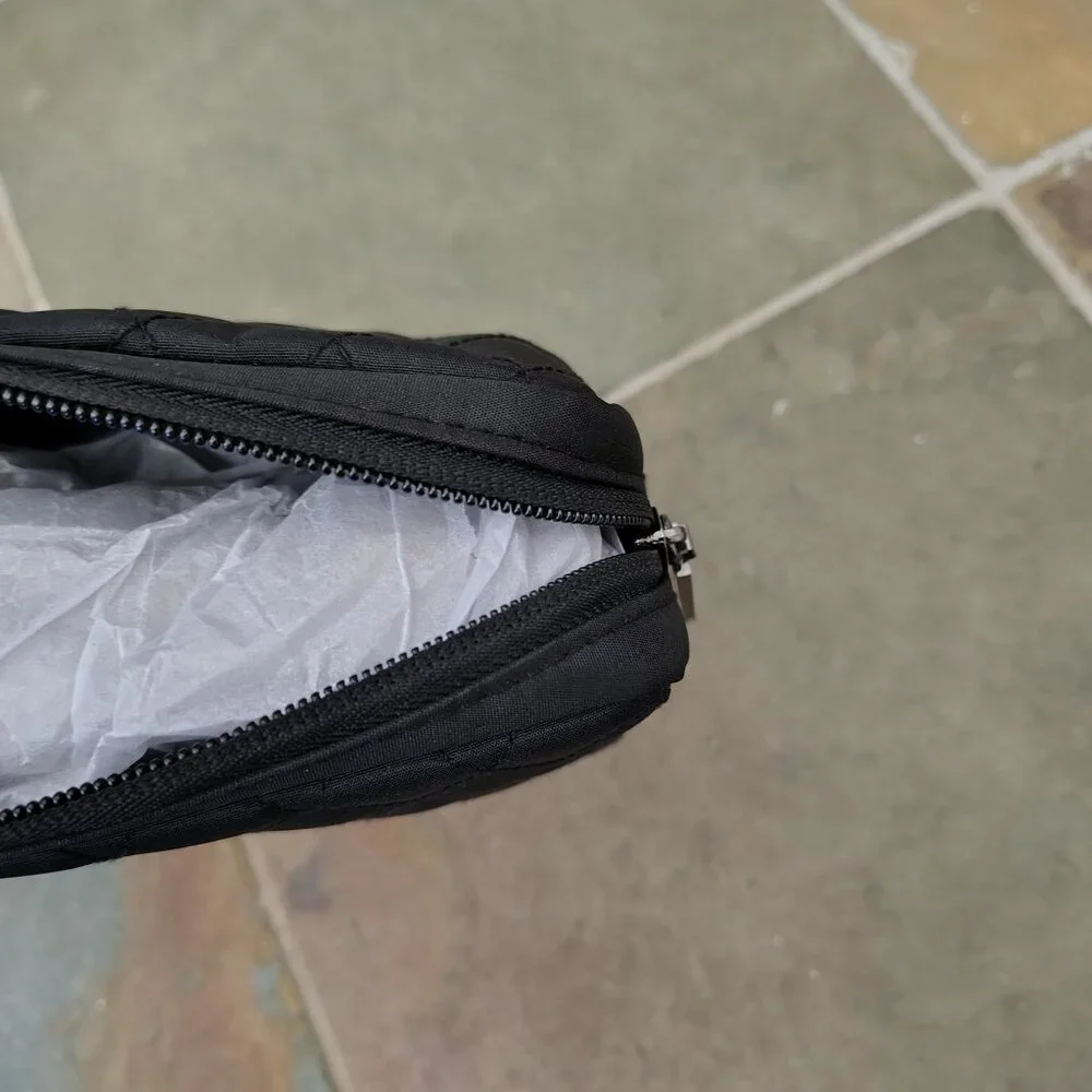 New Lanvin Black Clutch Travel Bag for perfumes and cosmetics